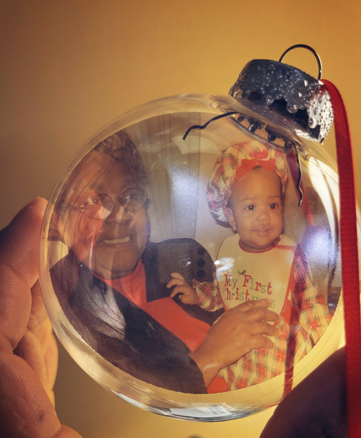 Custom Holiday Ornament-Transparent Globe