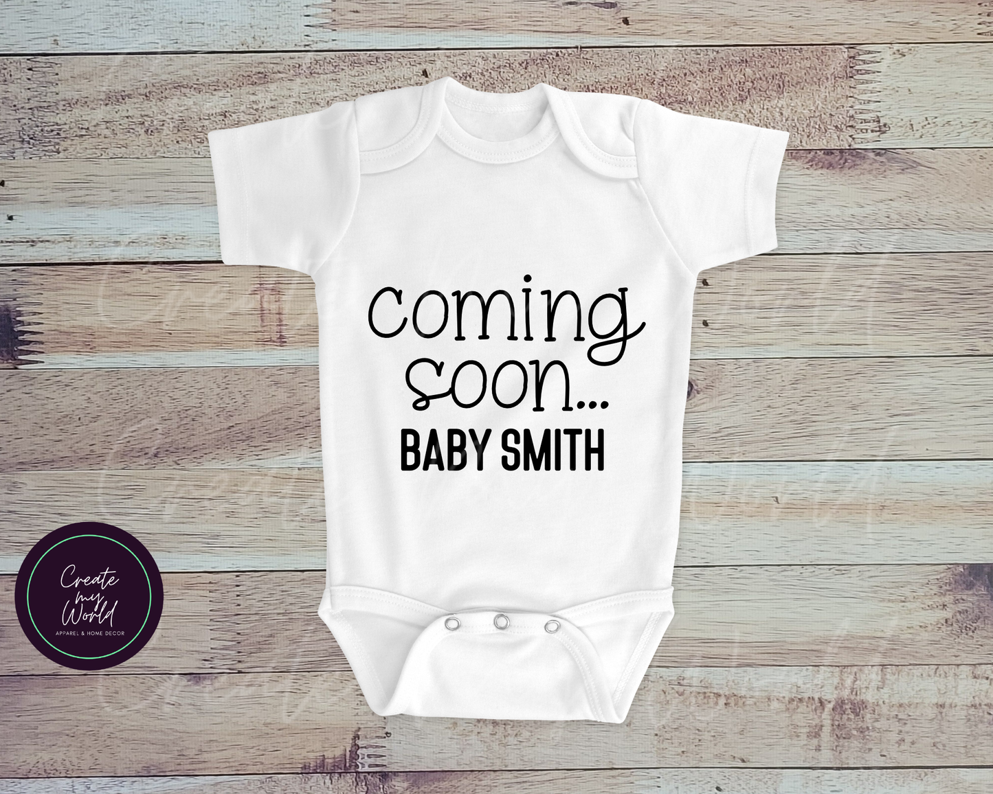 Personalized Baby Announcement Bodysuit