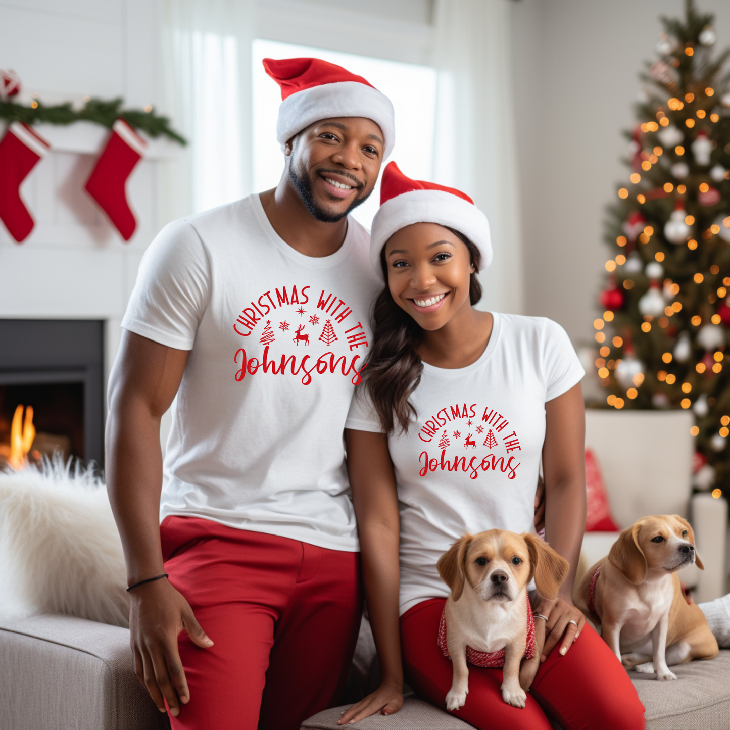Personalized Christmas with the Family TShirt