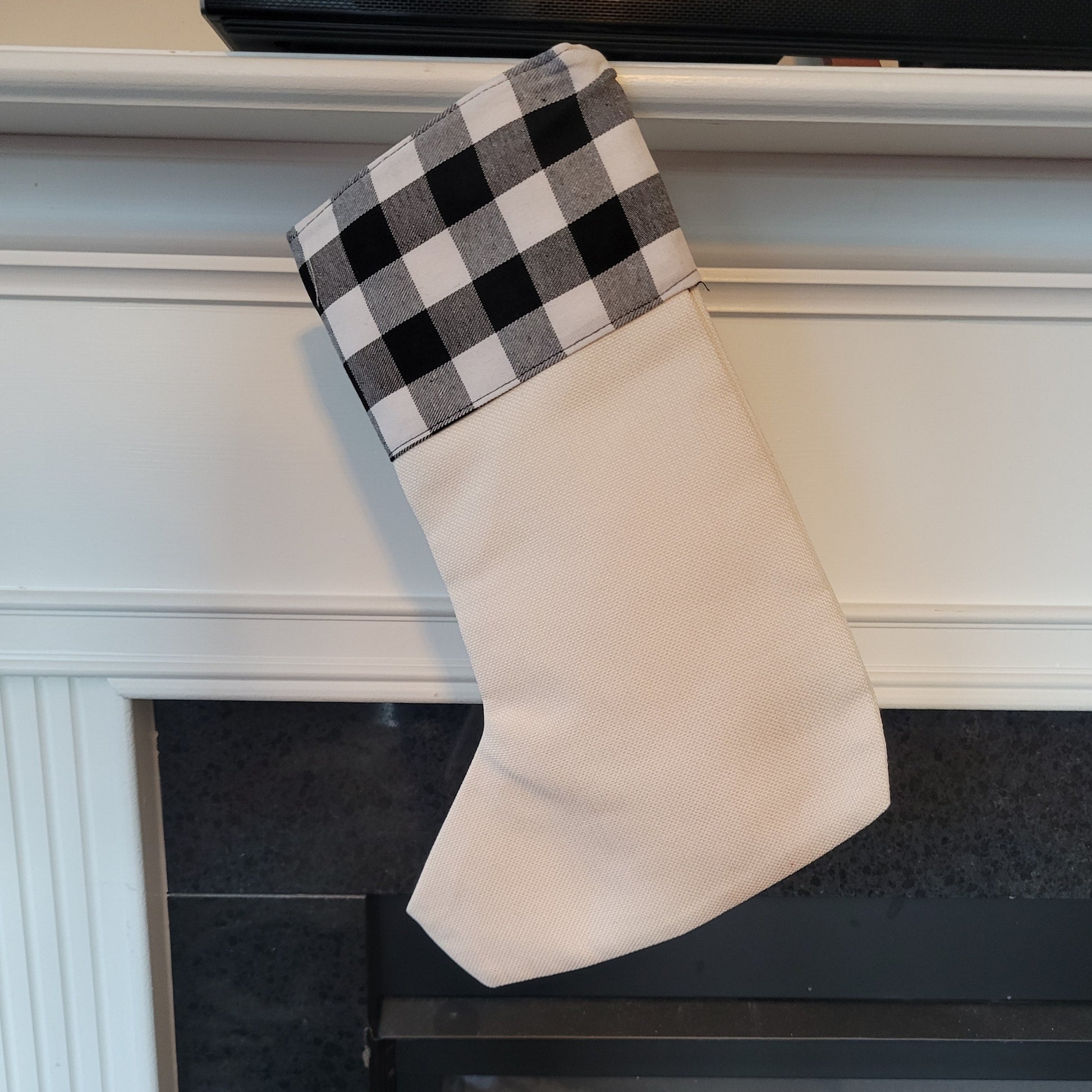 Black Plaid Stocking