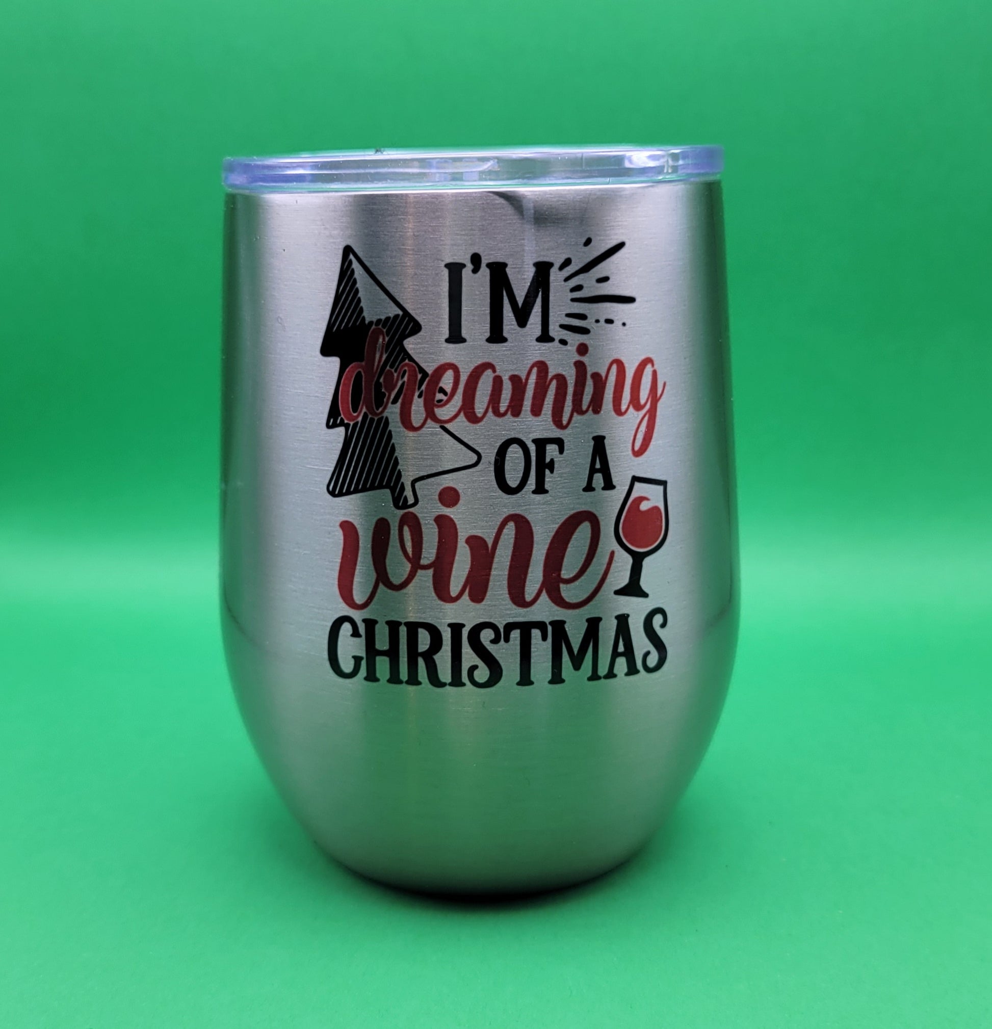 I'm Dreaming of a Wine Christmas Stainless Steel Wine Tumbler